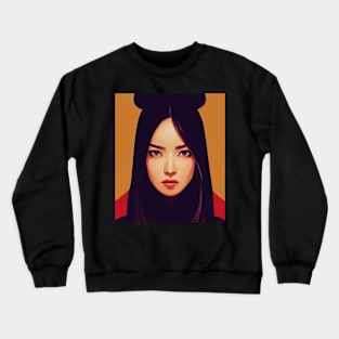 Retro Woman Illustration Crewneck Sweatshirt